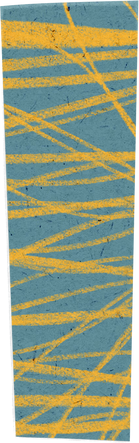 Scribbled Muted Teal and Yellow Rectangular Paper Cut-out